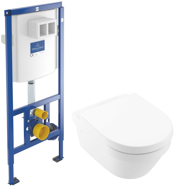 Инсталляция VILLEROY&BOCH 92246100 с унитазом Archetectura New DirectFlush 4694HR01 с сиденьем Soft Close дюропласт
Инсталляция VILLEROY&BOCH 92246100 с унитазом Archetectura New DirectFlush 4694HR01 с сиденьем Soft Close дюропласт