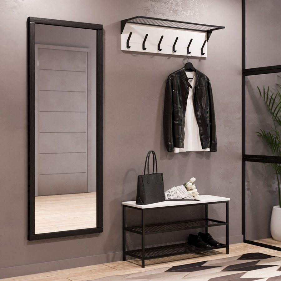 Прихожая Fenster Эмбер 2 880 Чёрно-белая ДСП белое
Прихожая Fenster Эмбер 2 880 Чёрно-белая ДСП белое