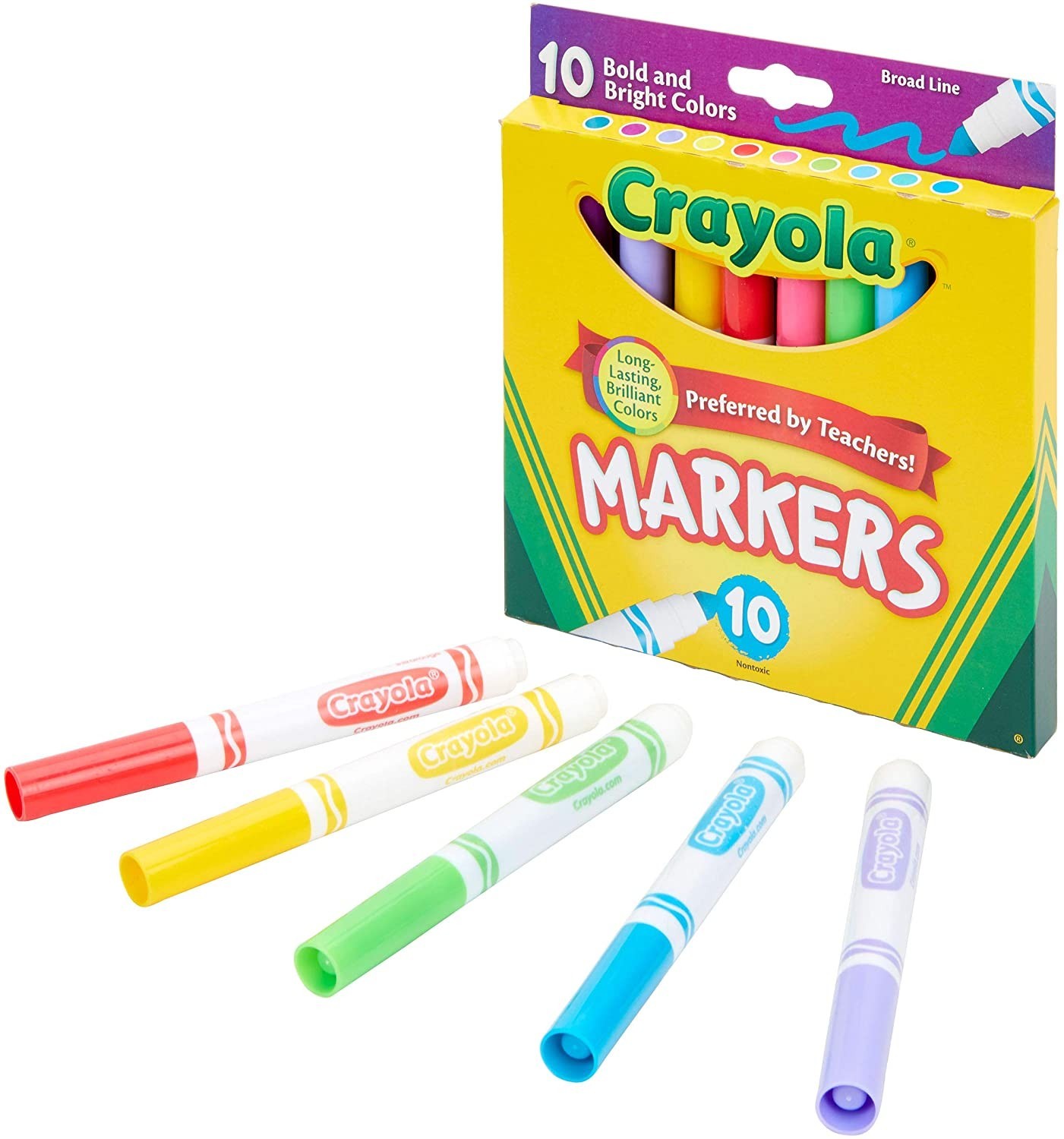 Набор маркеров Crayola Broad Line Markers, Bold & Bright Colors 10 штук (58-7725)
Набор маркеров Crayola Broad Line Markers, Bold & Bright Colors 10 штук (58-7725)