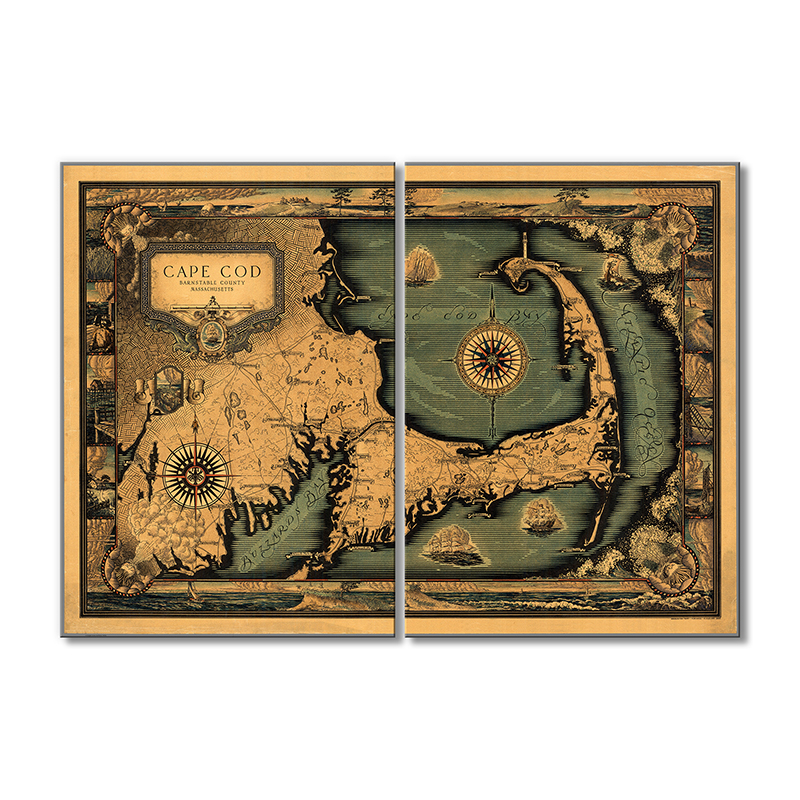 Винтажная карта Artel «Карта графства Массачусетс. Barnstable County» 2 модуля 60x90 см
Винтажная карта Artel «Карта графства Массачусетс. Barnstable County» 2 модуля 60x90 см
