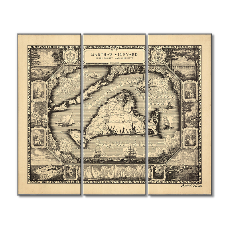 Винтажная карта Artel «Карта штата Массачусетс. Dukes County» 3 модуля 60x90 см
Винтажная карта Artel «Карта штата Массачусетс. Dukes County» 3 модуля 60x90 см