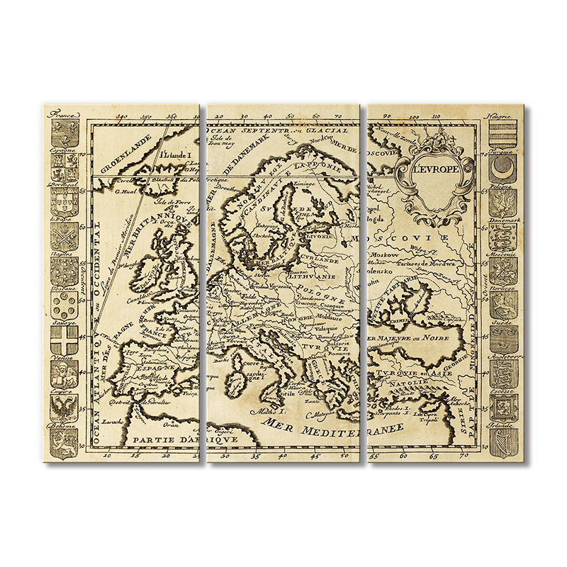 Винтажная карта Artel «Старинная Европы карта с флагами стран» 3 модуля 120x180 см
Винтажная карта Artel «Старинная Европы карта с флагами стран» 3 модуля 120x180 см