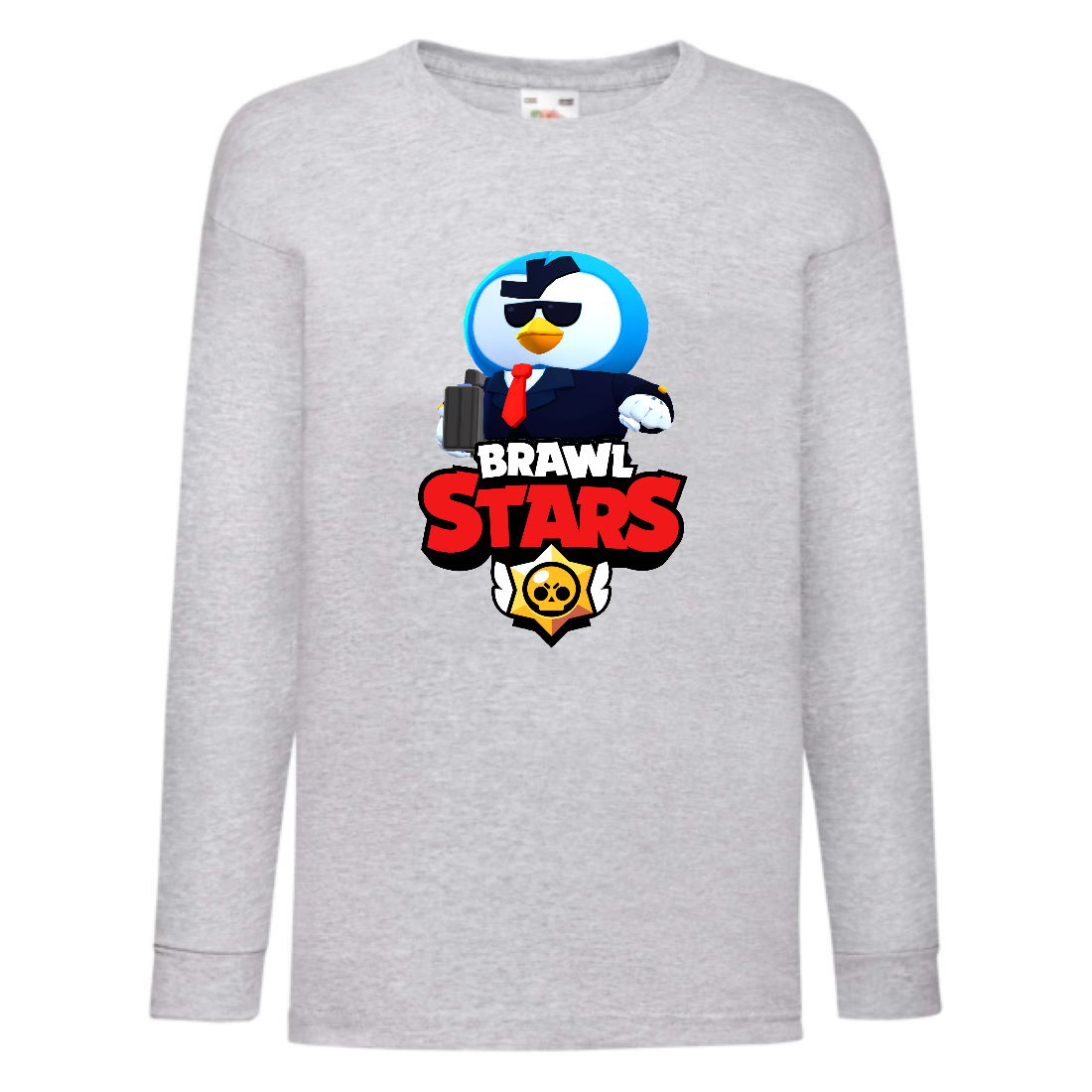 Лонгслив реглан Brawl Stars Mr.P. agent (Бравл Старс Мистер П агент) серая (BRST gry) 104 см
Лонгслив реглан Brawl Stars Mr.P. agent (Бравл Старс Мистер П агент) серая (BRST gry) 104 см