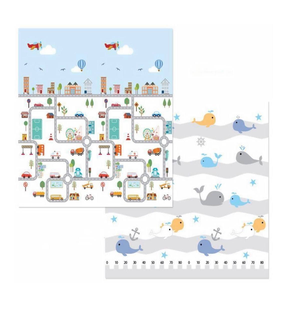 Складной развивающий двухсторонний детский игровой коврик Sticker Wall "City" Размер:200*180см
Складной развивающий двухсторонний детский игровой коврик Sticker Wall "City" Размер:200*180см