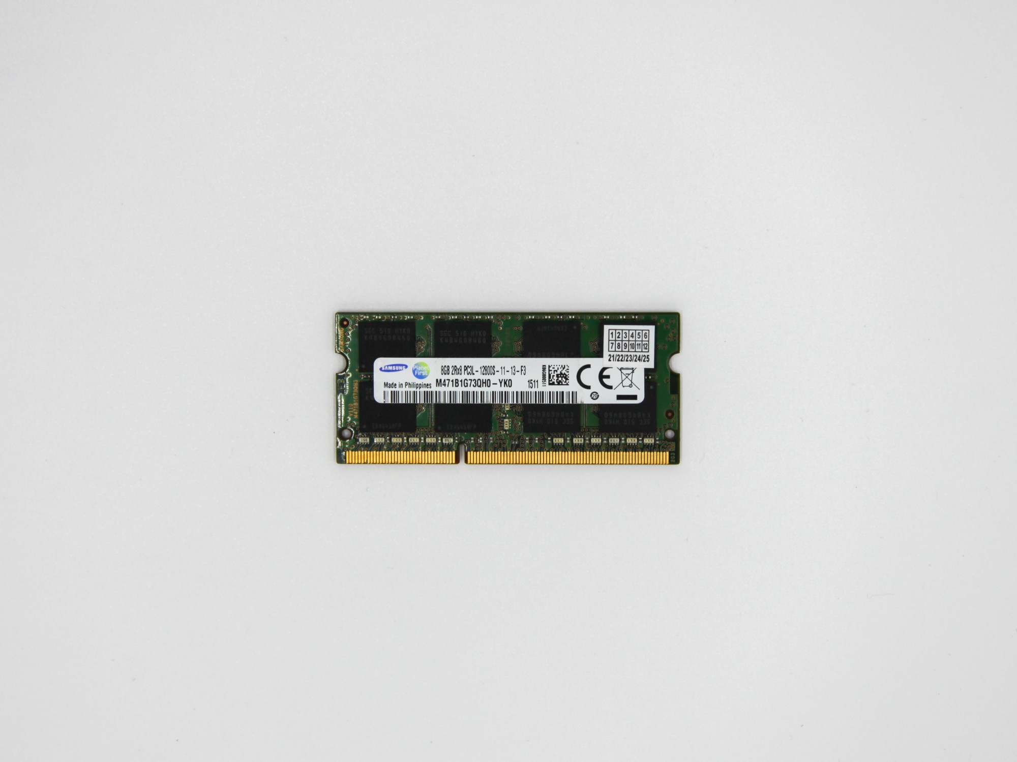 Оперативная память Samsung SODIMM 8Gb DDR3L-1600MHz PC3L-12800 CL11 (M471B1G73QH0-YK0) Refurbished
Оперативная память Samsung SODIMM 8Gb DDR3L-1600MHz PC3L-12800 CL11 (M471B1G73QH0-YK0) Refurbished