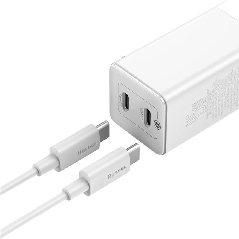 Сетевое зарядное устройство Baseus GaN2 (2USB, 3A) QC3.0 45W White (CCGAN-M02) + кабель Type-C
Сетевое зарядное устройство Baseus GaN2 (2USB, 3A) QC3.0 45W White (CCGAN-M02) + кабель Type-C