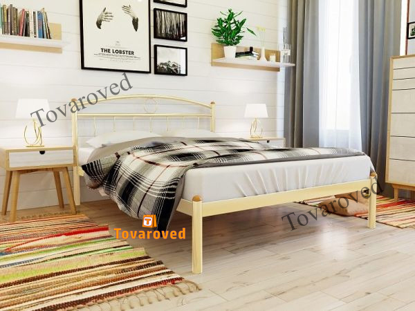 Кровать полуторная металлическая 120х190 Метакам Инга Бежевый
Кровать полуторная металлическая 120х190 Метакам Инга Бежевый