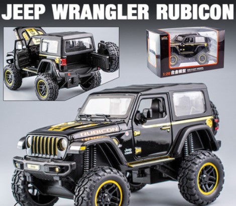 Модель автомобиля Jeep Wrangler 1:20 внедорожник закрытый багажник черный высокие колеса
Модель автомобиля Jeep Wrangler 1:20 внедорожник закрытый багажник черный высокие колеса