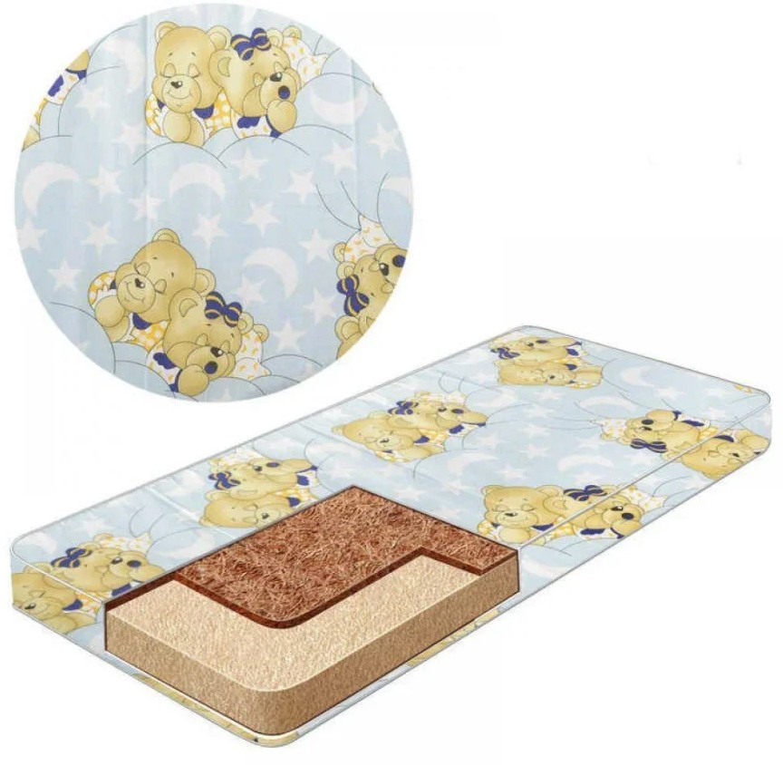 Матрас для детской кроватки КПК-LUX кокос-поролон-кокос, 120х60 см. Толщина 7 см Мишутки
Матрас для детской кроватки КПК-LUX кокос-поролон-кокос, 120х60 см. Толщина 7 см Мишутки