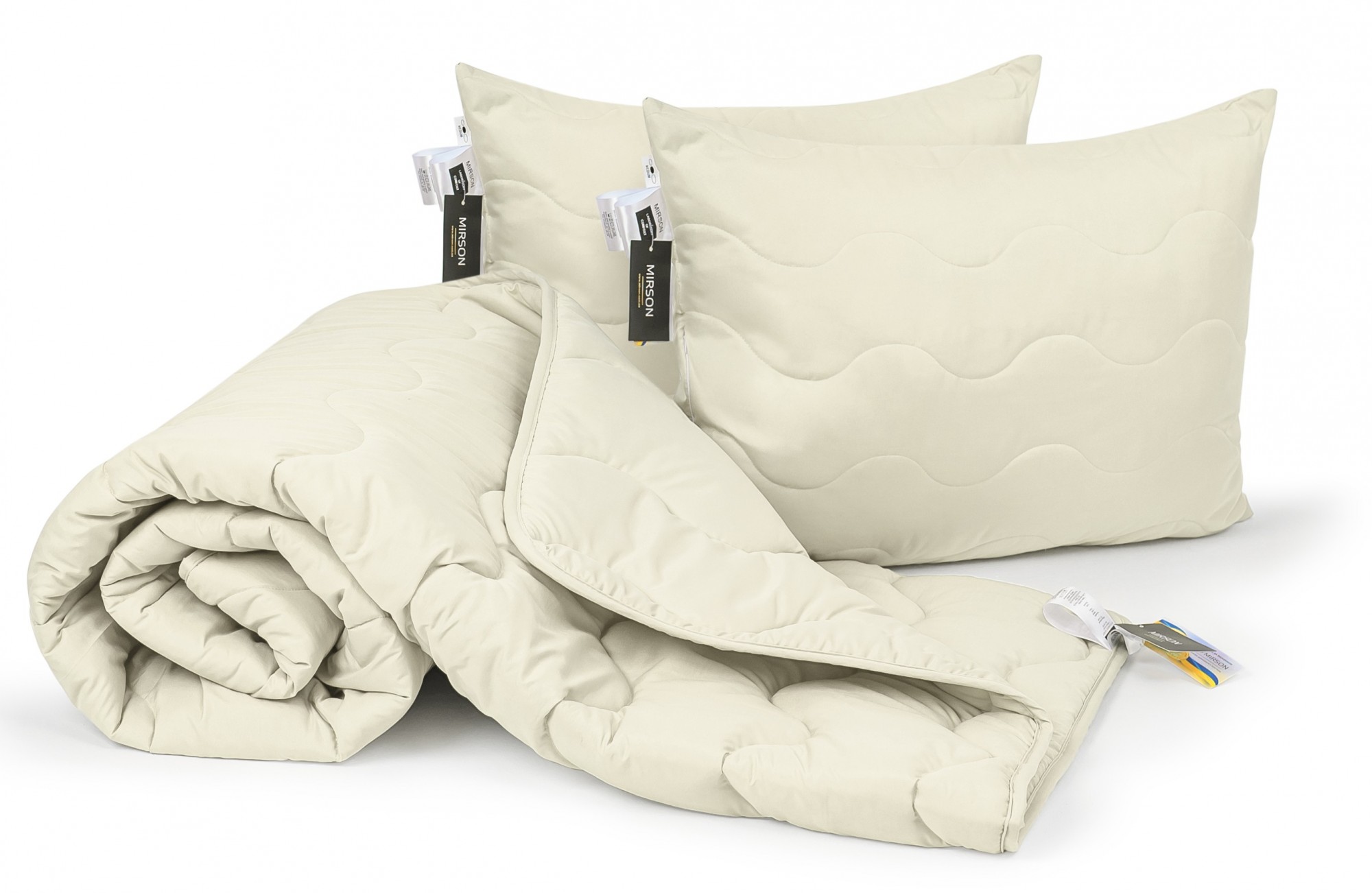 Набор антиаллергенный MirSon EcoSilk Всесезонный №1662 200x220 см Eco Light Creamy Одеяло + подушки 50*70 средние
Набор антиаллергенный MirSon EcoSilk Всесезонный №1662 200x220 см Eco Light Creamy Одеяло + подушки 50*70 средние
