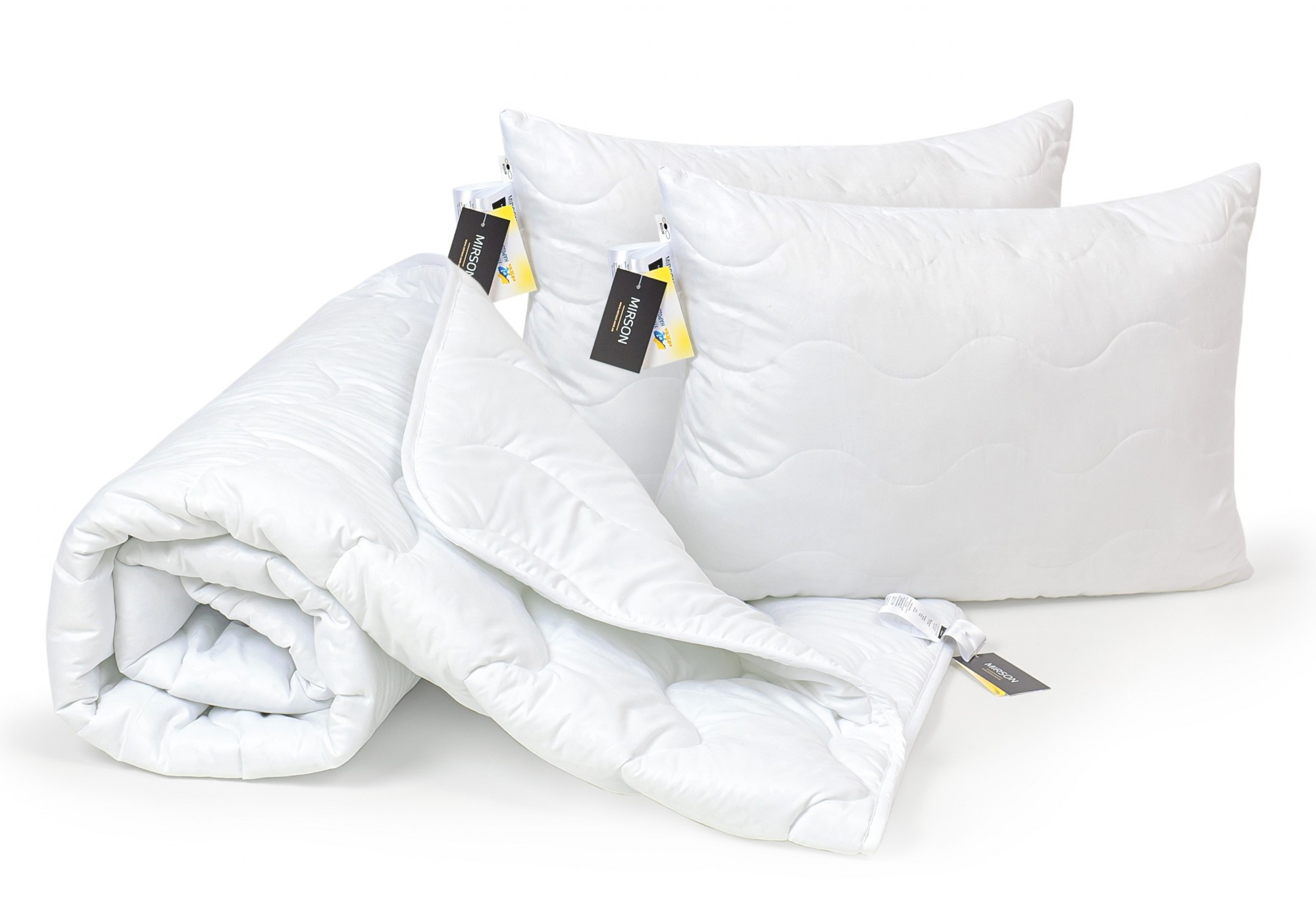 Набор антиаллергенный MirSon EcoSilk Всесезонный №1660 200x220 см Eco Light White Одеяло + подушки 50*70 средние
Набор антиаллергенный MirSon EcoSilk Всесезонный №1660 200x220 см Eco Light White Одеяло + подушки 50*70 средние