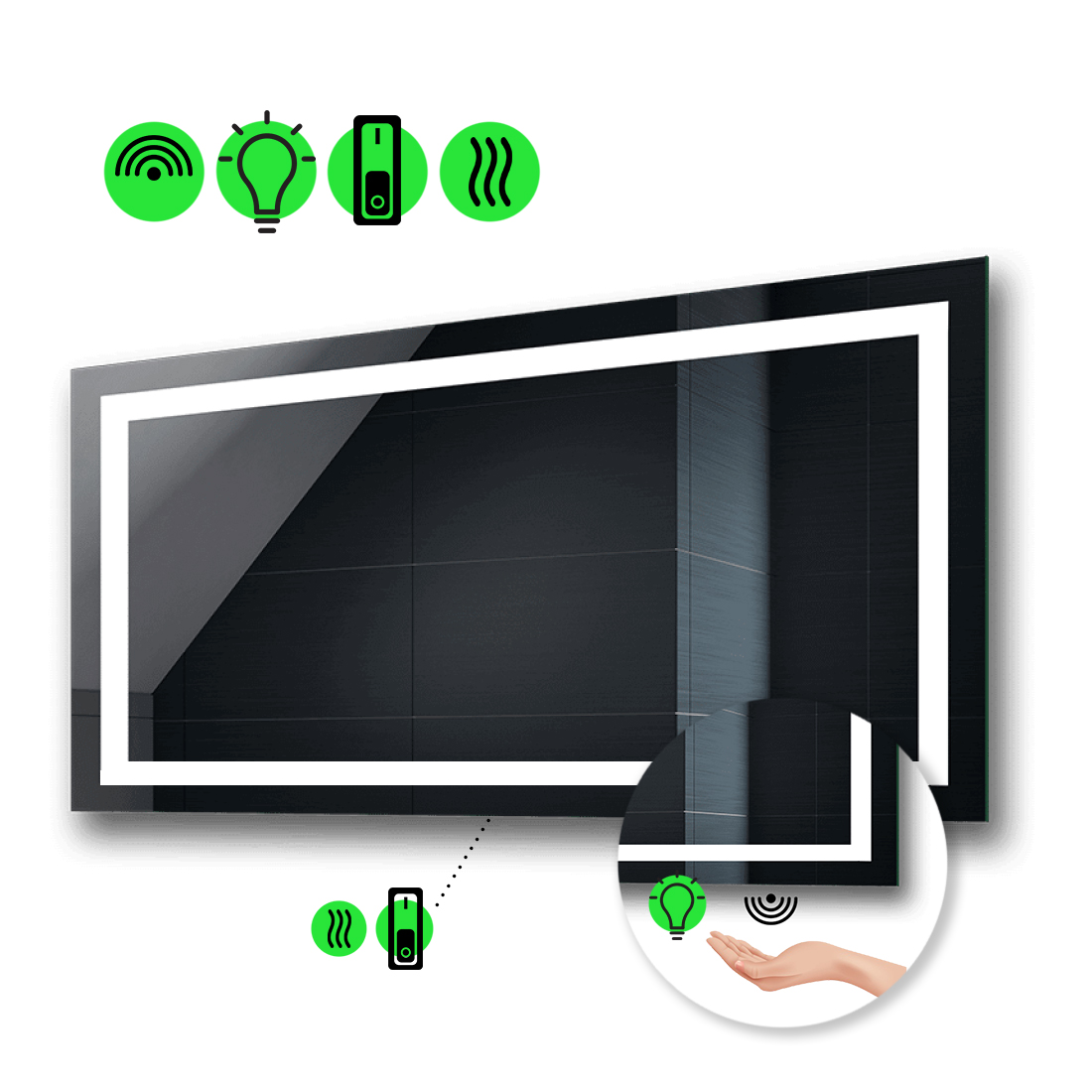 LED-зеркало 80x70см, с ИК включателем и подогревом с механическим управлением, модель Karnet
LED-зеркало 80x70см, с ИК включателем и подогревом с механическим управлением, модель Karnet