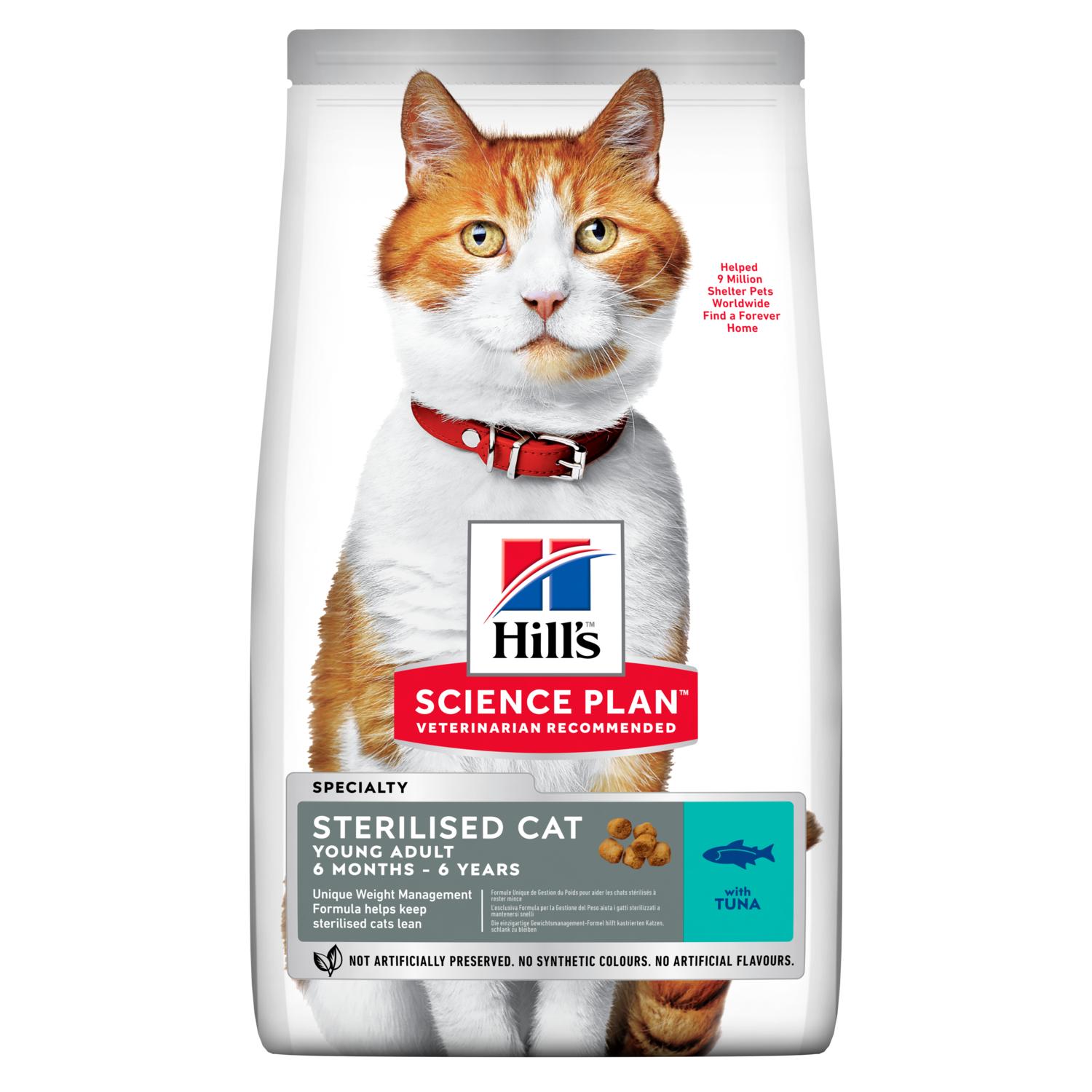Сухой корм HILL'S SCIENCE PLAN Young Adult Sterilised Cat для стерилизованных кошек, с Тунцом - 3 кг
Сухой корм HILL'S SCIENCE PLAN Young Adult Sterilised Cat для стерилизованных кошек, с Тунцом - 3 кг