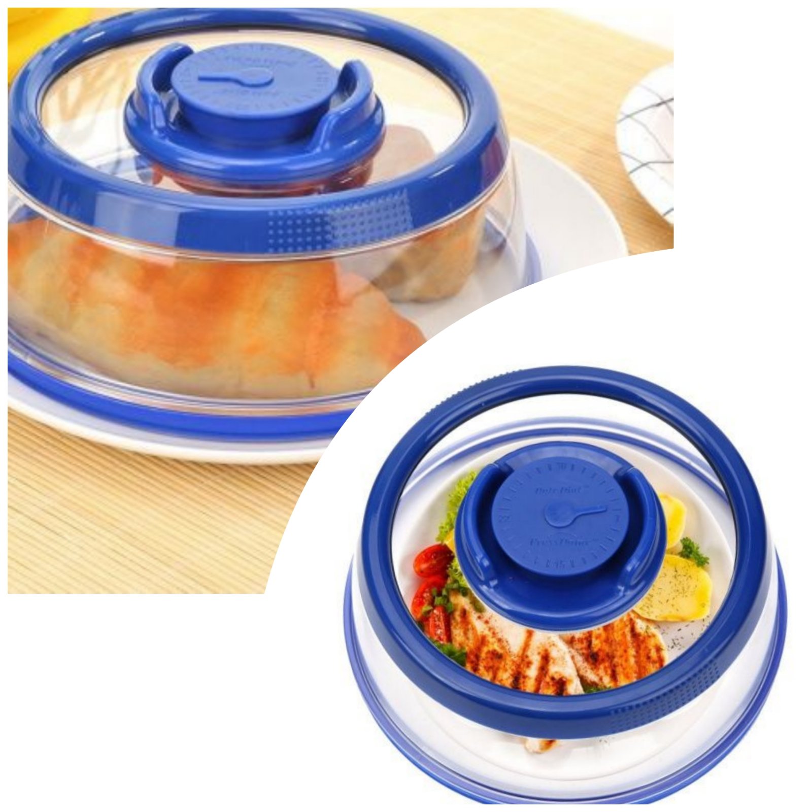 Вакуумная крышка многоразовая для хранения продуктов Vacuum Food Sealer диаметр 24 см Blue (2917)
Вакуумная крышка многоразовая для хранения продуктов Vacuum Food Sealer диаметр 24 см Blue (2917)