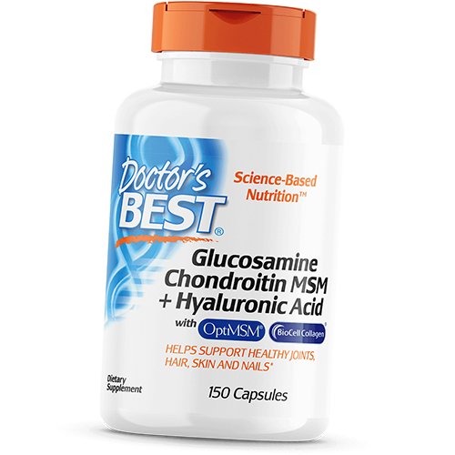 Хондропротектор, Glucosamine Chondroitin MSM plus Hyaluronic Acid, Doctor's Best 150вегкапс (03327007)
Хондропротектор, Glucosamine Chondroitin MSM plus Hyaluronic Acid, Doctor's Best 150вегкапс (03327007)