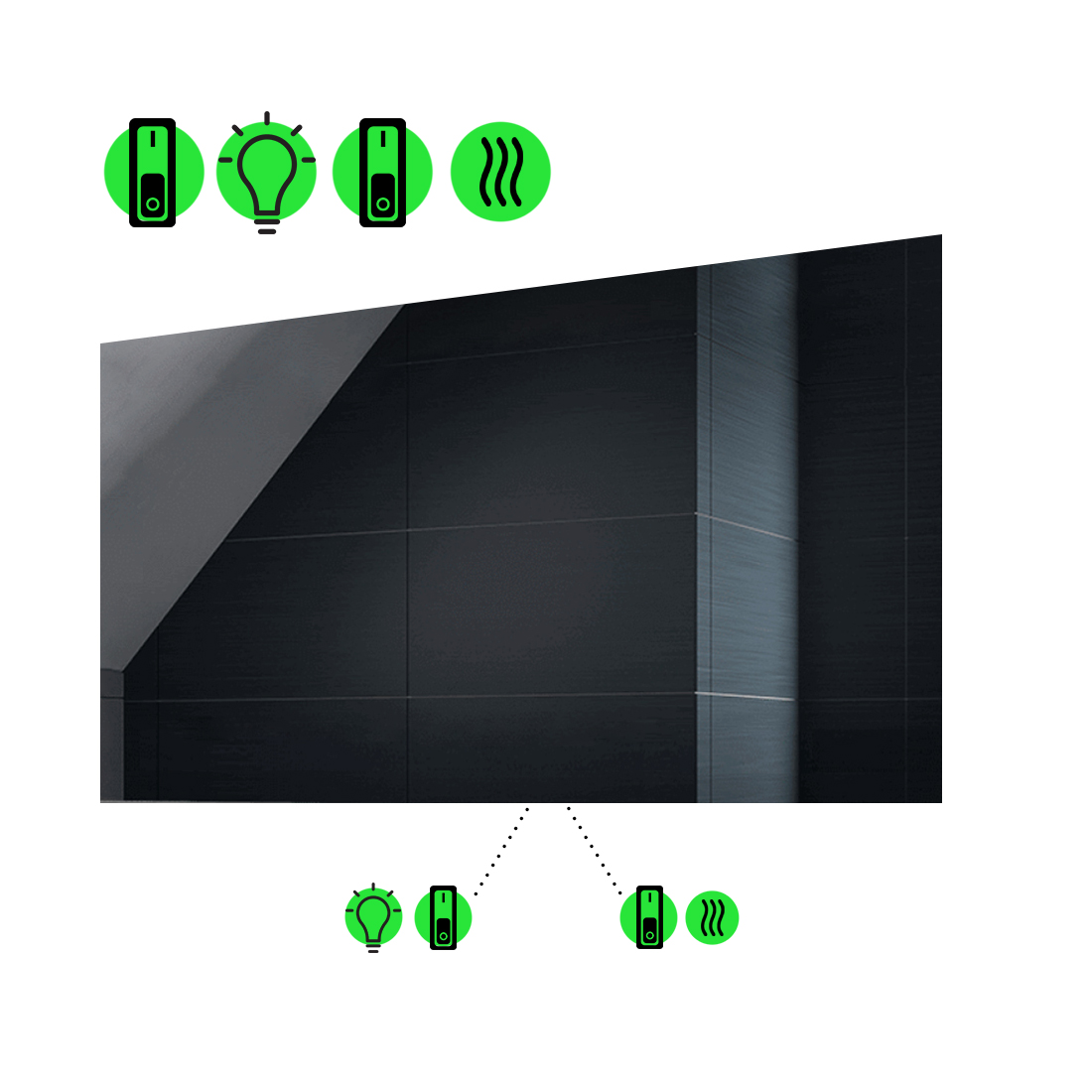 LED-зеркало 100x60см, с подогревом и двумя механическими включателями, модель Lucia
LED-зеркало 100x60см, с подогревом и двумя механическими включателями, модель Lucia