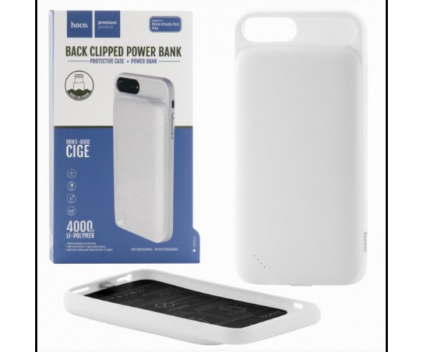Внешний аккумулятор Power Bank Hoco BW3 Cide back clipped 4000mAh Original iPhone 6+/6s+/7+ White
Внешний аккумулятор Power Bank Hoco BW3 Cide back clipped 4000mAh Original iPhone 6+/6s+/7+ White
