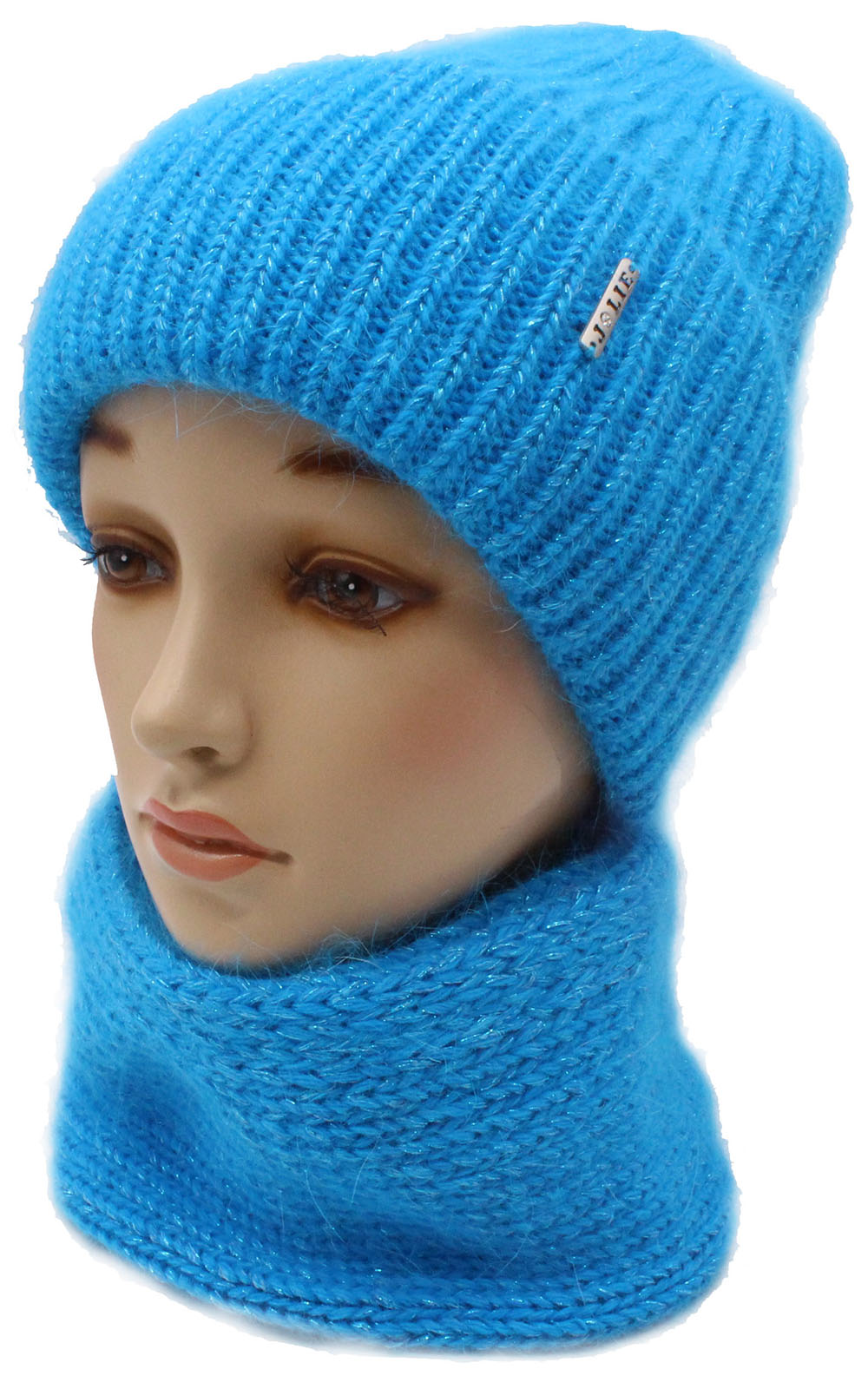 Женский комплект Брют шапка+снуд цвет лазурь+волна 
Женский комплект Брют шапка+снуд цвет лазурь+волна