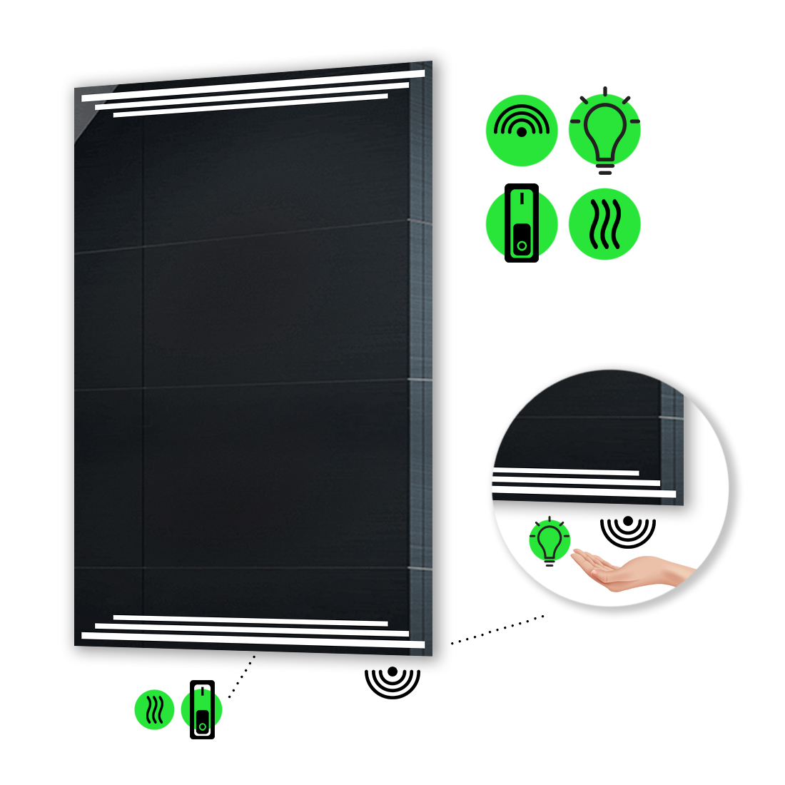 LED-зеркало 80x120см, с ИК включателем и подогревом с механическим управлением, модель Francisca
LED-зеркало 80x120см, с ИК включателем и подогревом с механическим управлением, модель Francisca