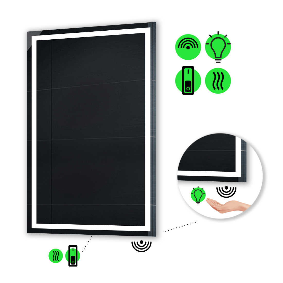 LED-зеркало 90x140см, с ИК включателем и подогревом с механическим управлением, модель Karnet
LED-зеркало 90x140см, с ИК включателем и подогревом с механическим управлением, модель Karnet