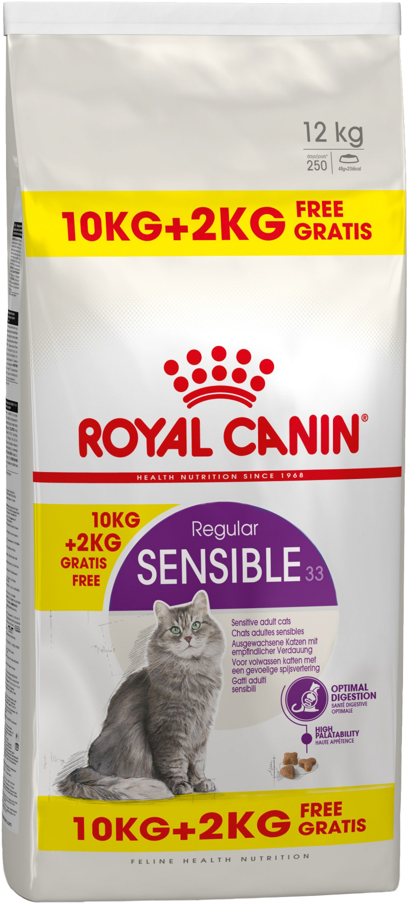 Сухой корм Royal Canin Sensible для котов от 1 года с чувствительным пищеварением 10+2 кг
Сухой корм Royal Canin Sensible для котов от 1 года с чувствительным пищеварением 10+2 кг