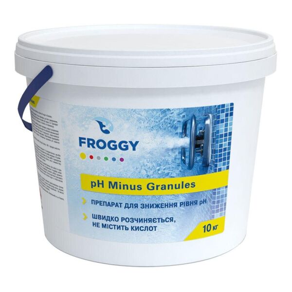 Средство для понижения уровня pH в гранулах FROGGY pH Minus Granules 10 кг (G0400-08)
Средство для понижения уровня pH в гранулах FROGGY pH Minus Granules 10 кг (G0400-08)