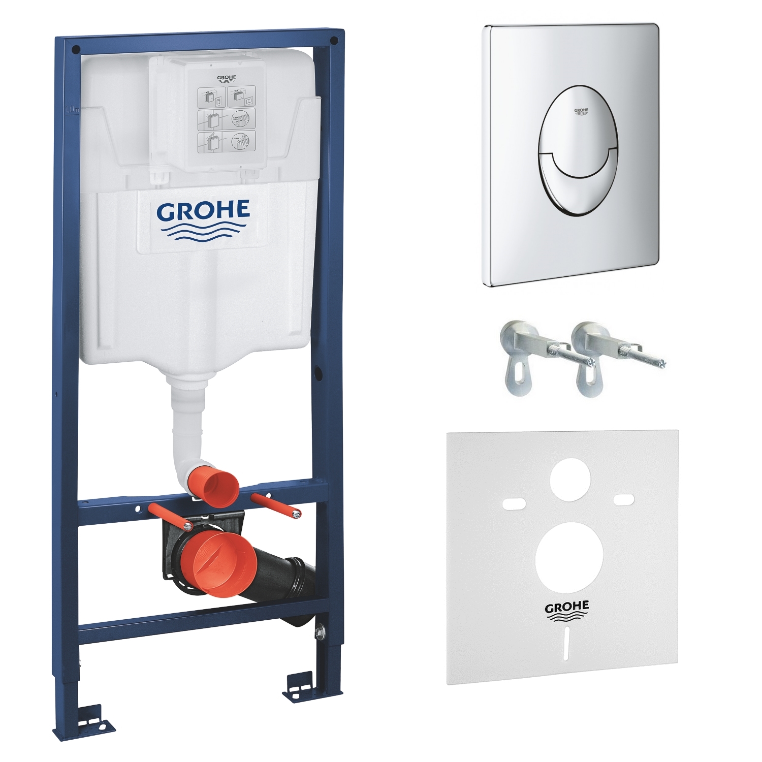 Инсталляция для подвесного унитаза GROHE Rapid SL 38721001 + звукоизолирующая прокладка 37131000
Инсталляция для подвесного унитаза GROHE Rapid SL 38721001 + звукоизолирующая прокладка 37131000