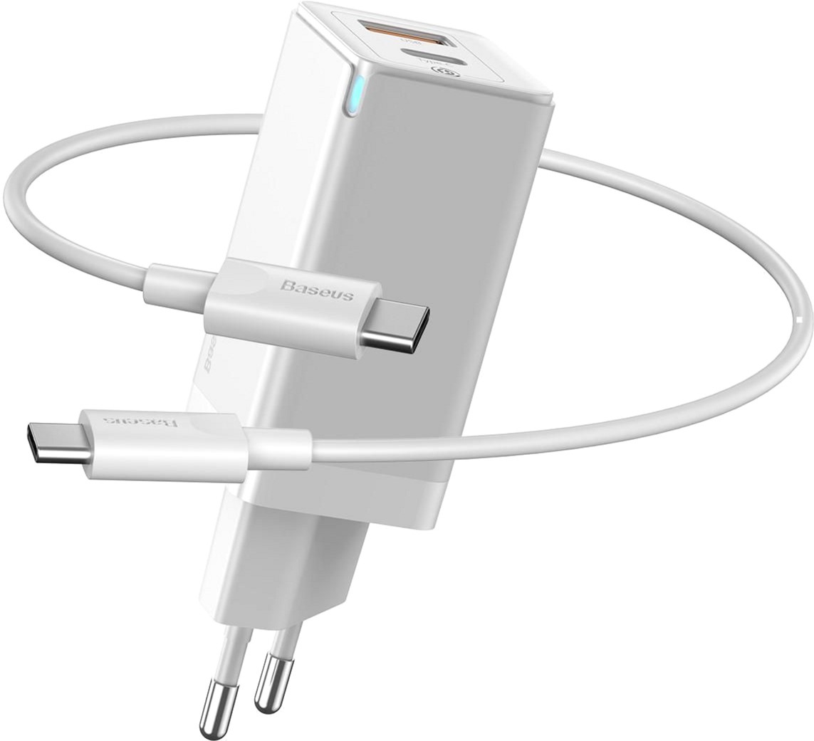 Зарядное устройство Baseus GaN2 QC C+U 45W + Cable Type-C 100W White (CCGAN-Q02)
Зарядное устройство Baseus GaN2 QC C+U 45W + Cable Type-C 100W White (CCGAN-Q02)
