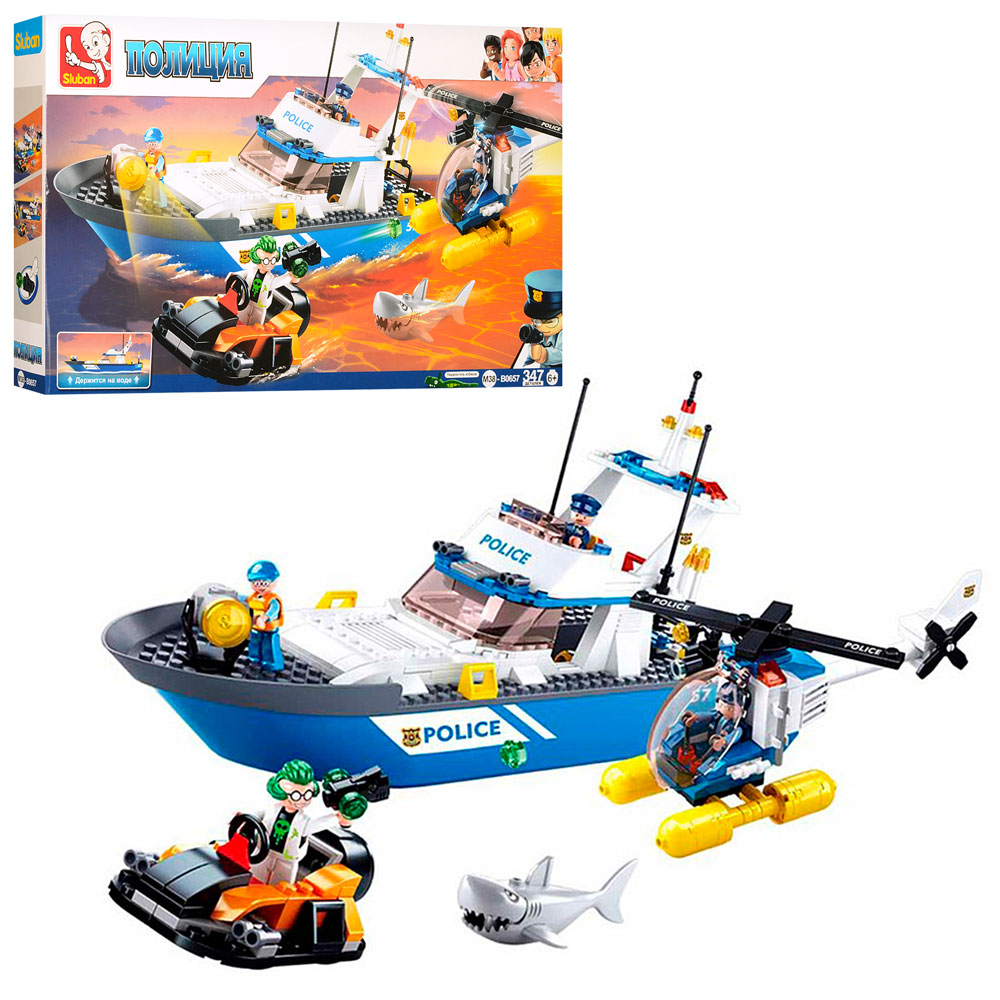 Конструктор SLUBAN M38-B0657 Police катер, гелікоптер, скутер, фігурки, 347 деталей
Конструктор SLUBAN M38-B0657 Police катер, гелікоптер, скутер, фігурки, 347 деталей