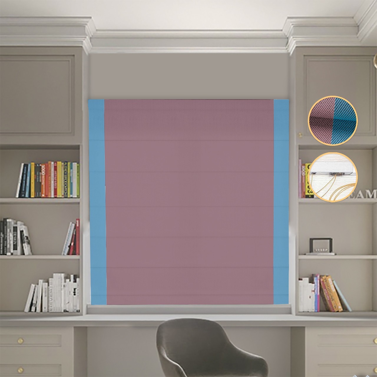 Римские шторы DECOLIV Блэкаут Перфект пудровый с голубыми кантами по бокам 220*170 см
Римские шторы DECOLIV Блэкаут Перфект пудровый с голубыми кантами по бокам 220*170 см