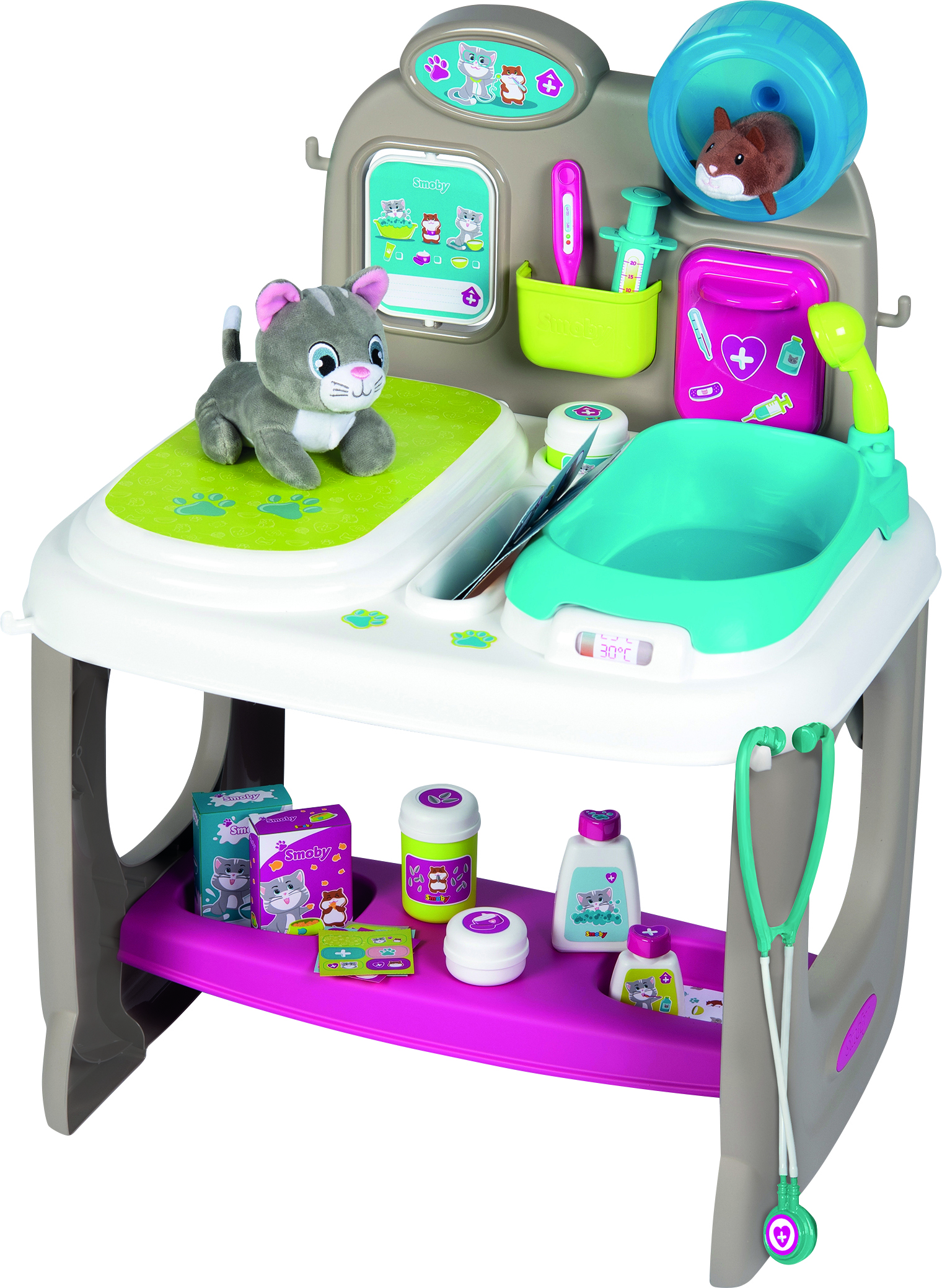Игровой набор Smoby Ветеринарная клиника с котиком, хомяком и аксессуарами (340401)
Игровой набор Smoby Ветеринарная клиника с котиком, хомяком и аксессуарами (340401)