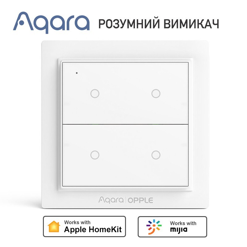 Бездротовий Вимикач 4-клавіші Aqara Opple Wireless Light Switch Zigbee 3.0 Apple HomeKit беспроводной выключатель
Бездротовий Вимикач 4-клавіші Aqara Opple Wireless Light Switch Zigbee 3.0 Apple HomeKit беспроводной выключатель