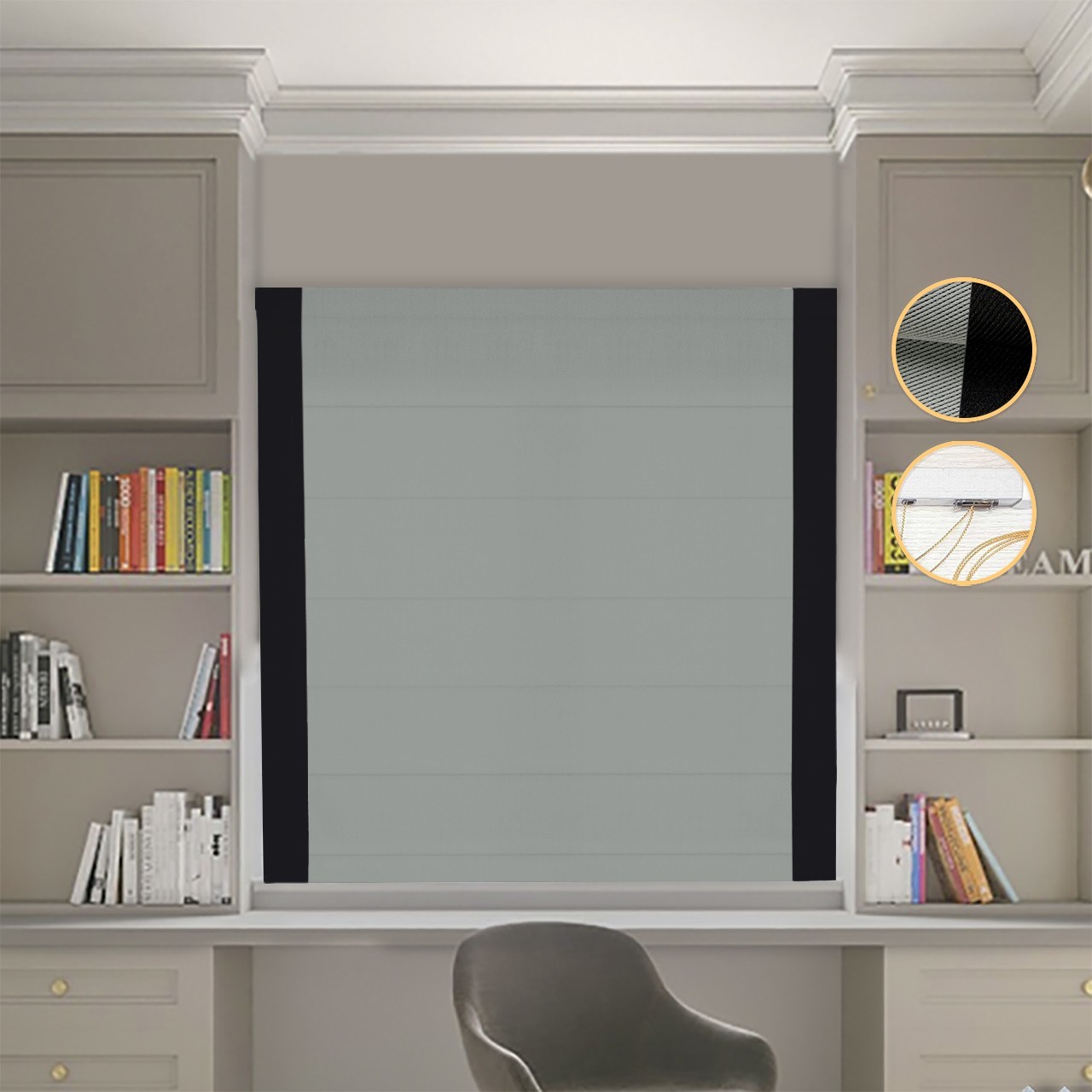 Римские шторы DECOLIV Блэкаут Перфект оливковый с черными кантами по бокам 110*170 см
Римские шторы DECOLIV Блэкаут Перфект оливковый с черными кантами по бокам 110*170 см