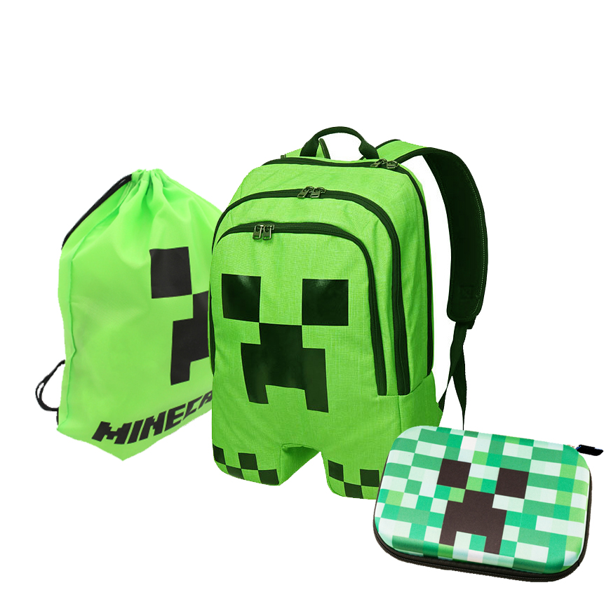 Школьный рюкзак Minecraft Крипер + пенал Крипер + мешок для сменной обуви (комлект)
Школьный рюкзак Minecraft Крипер + пенал Крипер + мешок для сменной обуви (комлект)