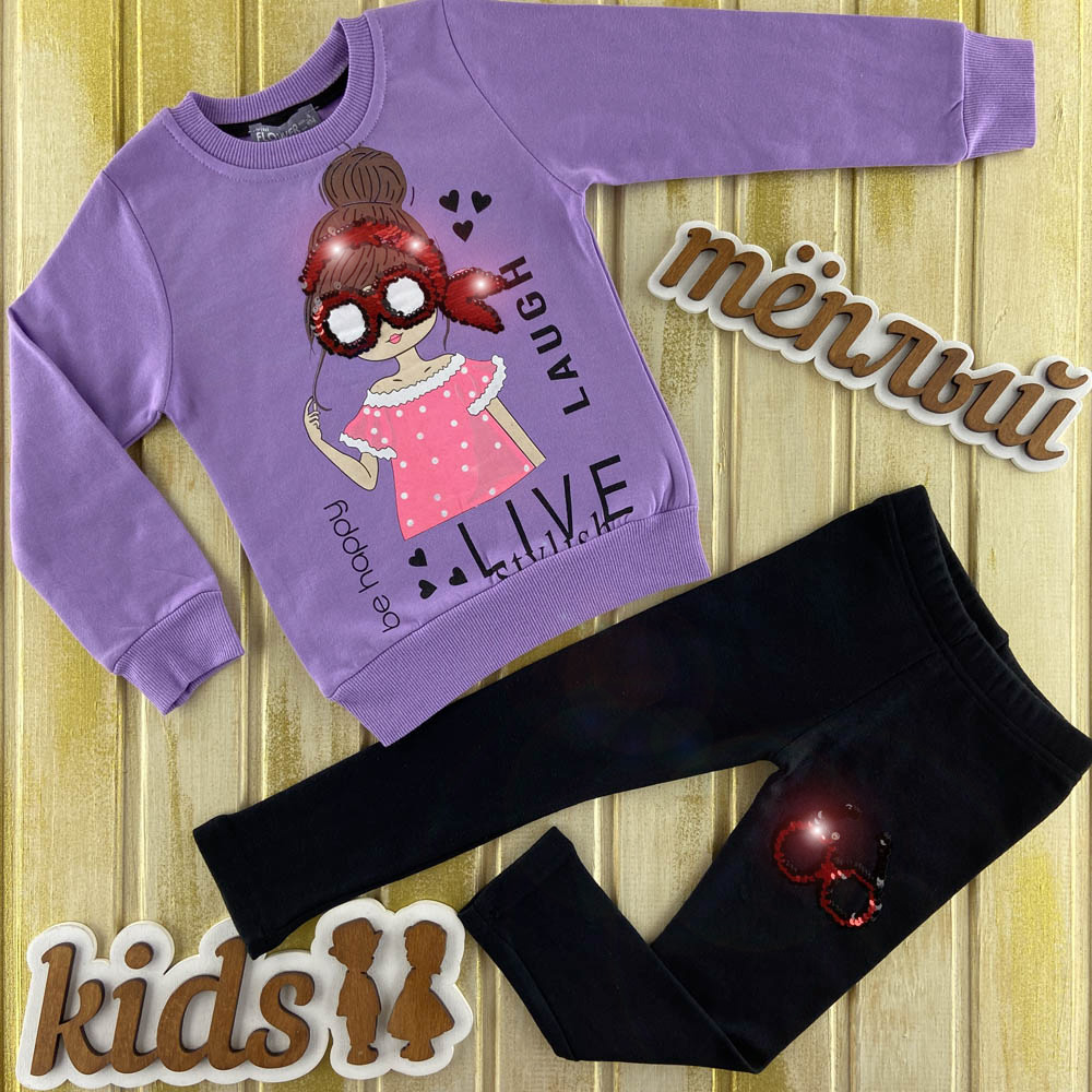 Теплый комплект (кофта + лосины) Mini flower 778-29 104-110 см Фиолетовый / черный
Теплый комплект (кофта + лосины) Mini flower 778-29 104-110 см Фиолетовый / черный