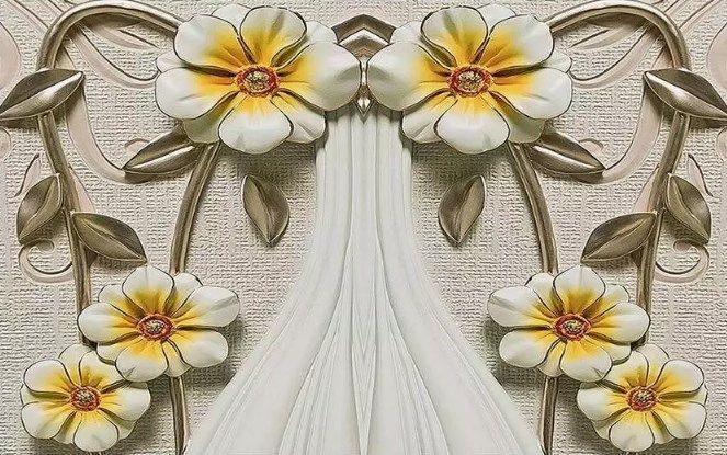 Фотообои Walldeco 3d желто-белые цветы с серебряными листьями №dec_3054 Жаккард
Фотообои Walldeco 3d желто-белые цветы с серебряными листьями №dec_3054 Жаккард