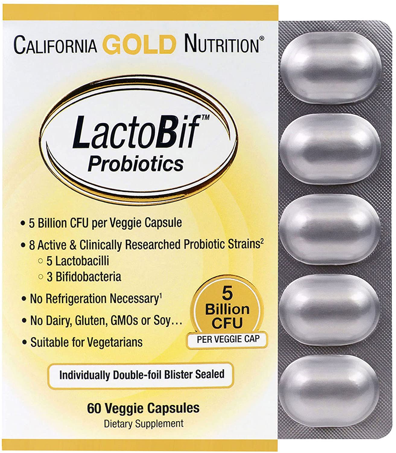 Специальный продукт California Gold LactoBif Probiotics 5 Billion CFU 60 капсул (4384303666)
Специальный продукт California Gold LactoBif Probiotics 5 Billion CFU 60 капсул (4384303666)