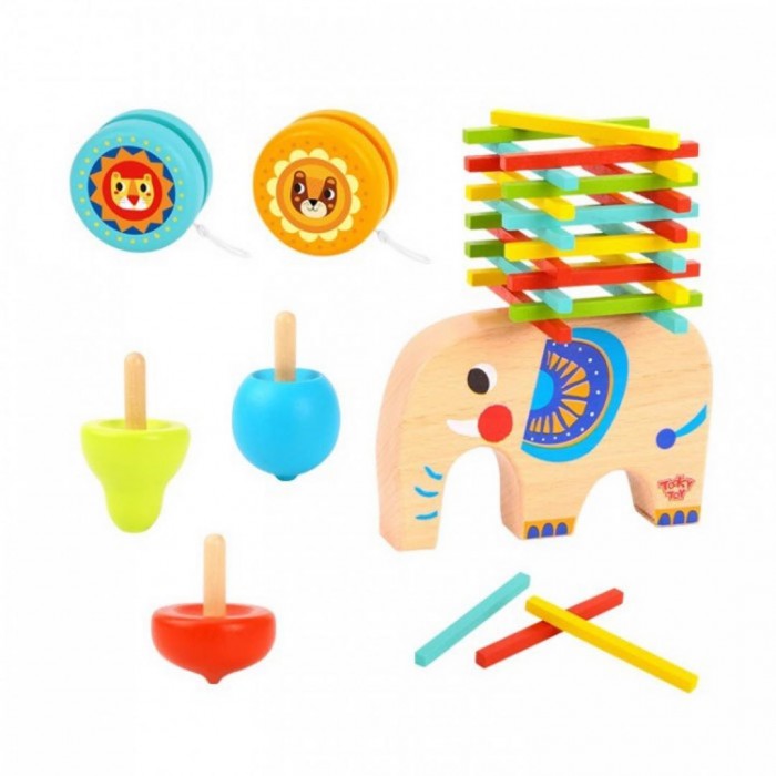 Набор деревянных игрушек от бренда «Tooky Toy» Слон - балансир Юла Йо - йо
Набор деревянных игрушек от бренда «Tooky Toy» Слон - балансир Юла Йо - йо