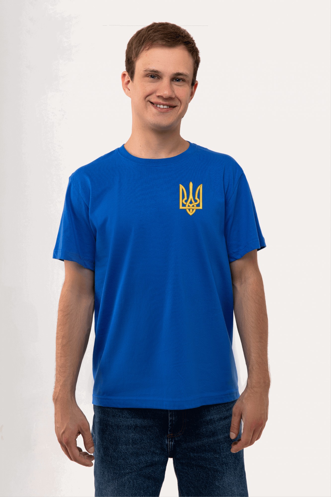 Чоловіча футболка  з вишивкою Тризуб синя, Чоловіча футболка S з вишивкою Тризуб синя 
Чоловіча футболка  з вишивкою Тризуб синя, Чоловіча футболка S з вишивкою Тризуб синя