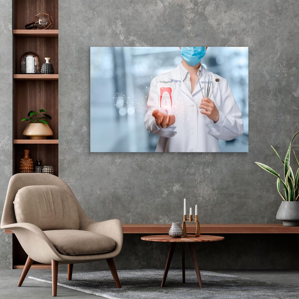 Картина на холсте Стоматология Dentist Holding Of Digital Tooth Model With Roots 110х150 см.
Картина на холсте Стоматология Dentist Holding Of Digital Tooth Model With Roots 110х150 см.