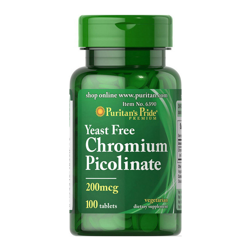 Пиколинат хрома без дрожжей Пуританс Прайд / Puritan's Pride Chromium Picolinate 200 mcg Yeast Free 100 tablets / таблеток
Пиколинат хрома без дрожжей Пуританс Прайд / Puritan's Pride Chromium Picolinate 200 mcg Yeast Free 100 tablets / таблеток