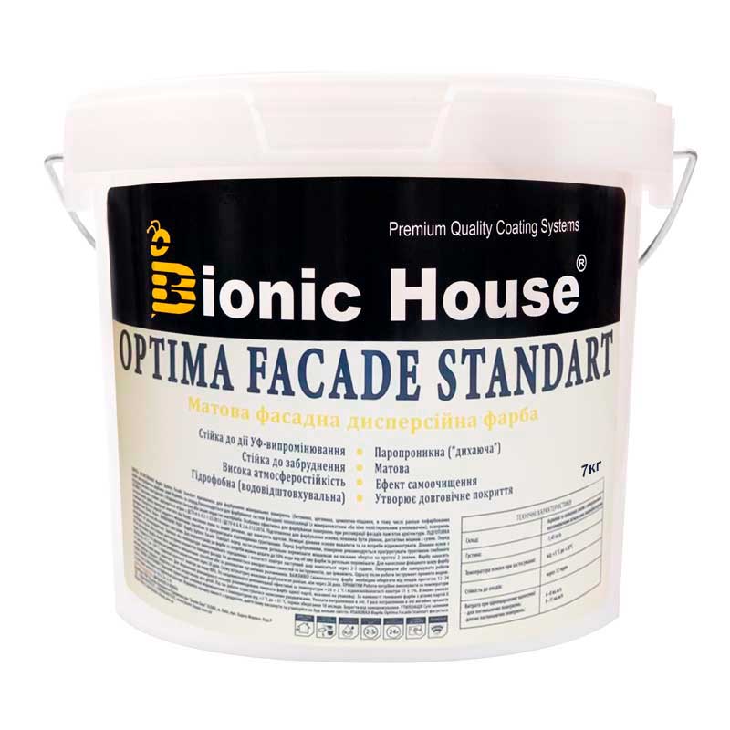 Optima Facade Standard - Износоустойчивая акриловая краска для минеральных фасадов Bionic-House 7кг Белая любой RAL оттенок под заказ
Optima Facade Standard - Износоустойчивая акриловая краска для минеральных фасадов Bionic-House 7кг Белая любой RAL оттенок под заказ