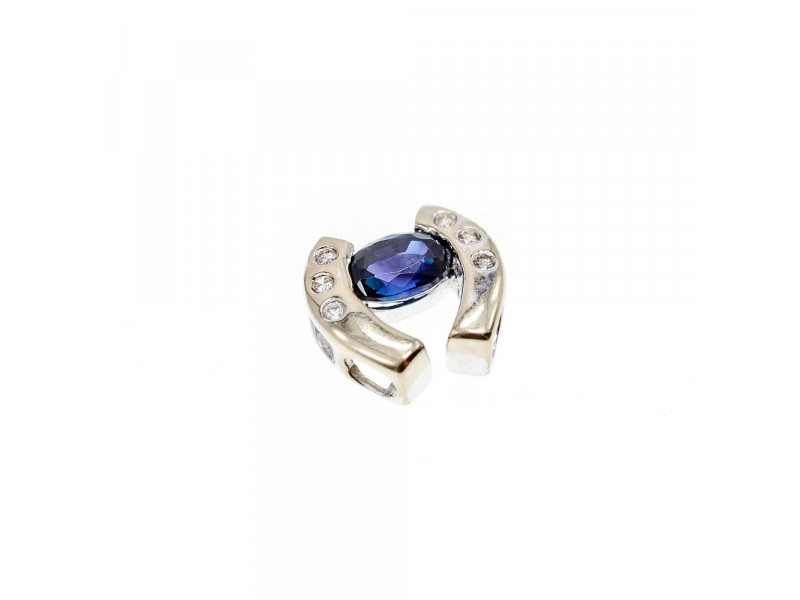 Золотой Кулон с Синим и Белым Сапфиром *Подкова* Натуральный Sky Jewelry 001811
Золотой Кулон с Синим и Белым Сапфиром *Подкова* Натуральный Sky Jewelry 001811
