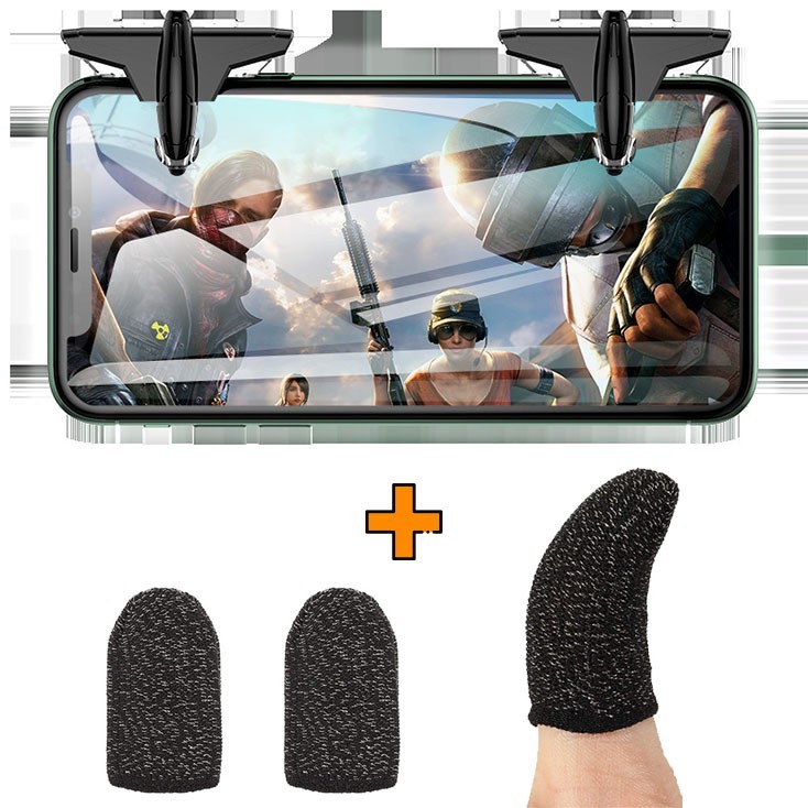 Игровые контроллеры Marpiel X11 (геймпад триггеры курки для смартфона для PUBG) + напальчники
Игровые контроллеры Marpiel X11 (геймпад триггеры курки для смартфона для PUBG) + напальчники