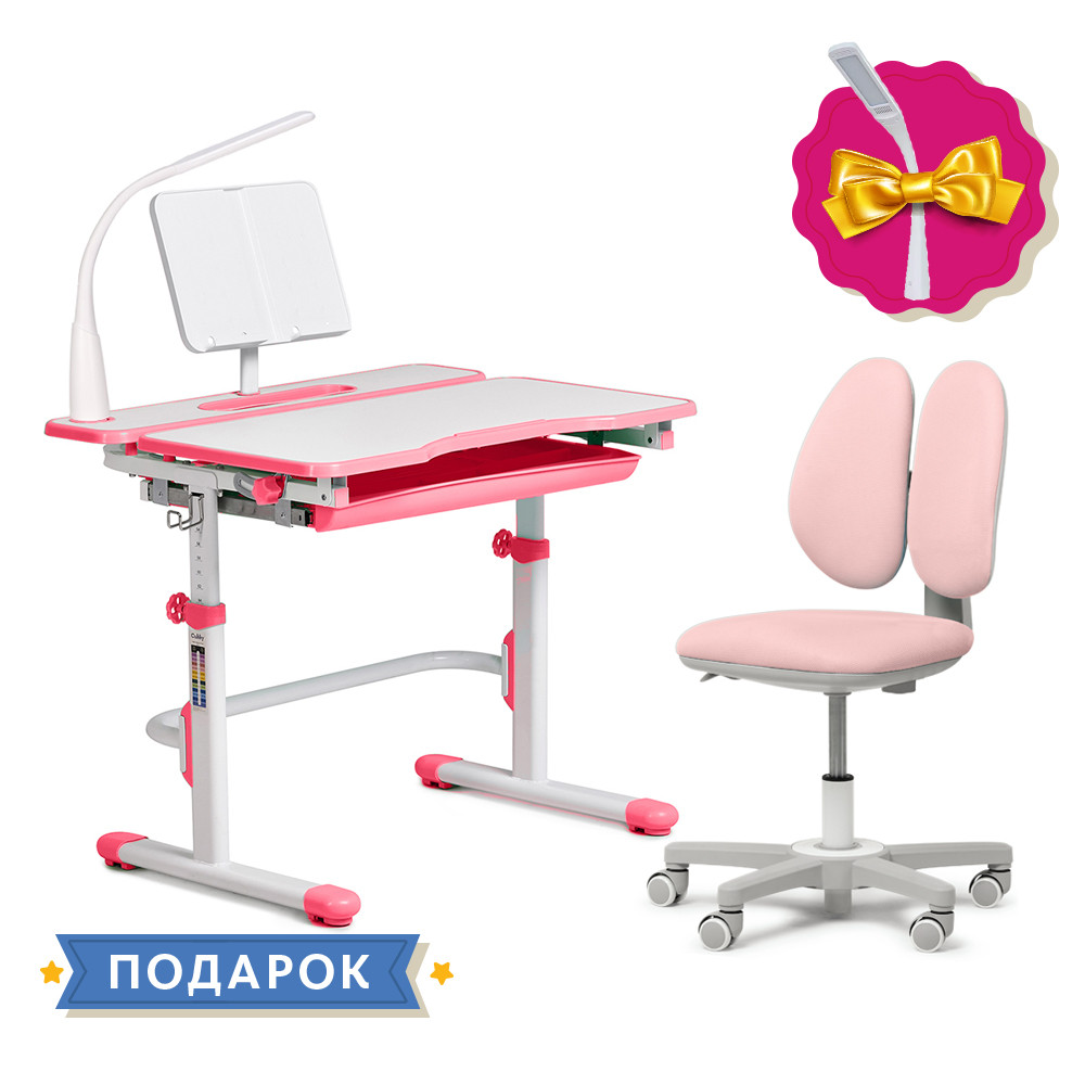 Комплект для девочки растущая парта Cubby Fressia Pink + эргономичное кресло Fundesk Mente Pink
Комплект для девочки растущая парта Cubby Fressia Pink + эргономичное кресло Fundesk Mente Pink