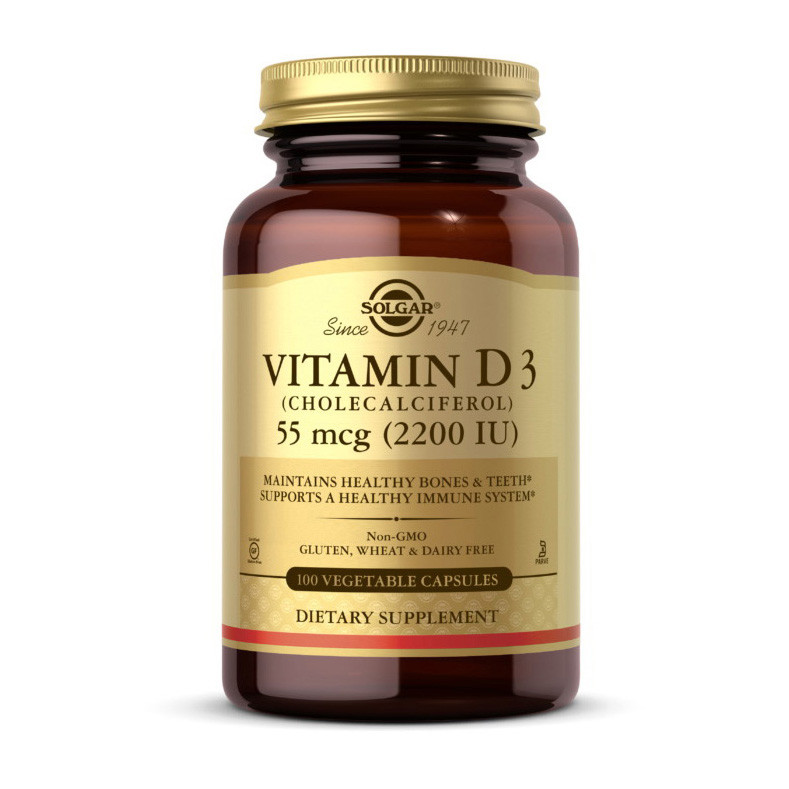 Витамин D3 (как холекальциферол) Солгар / Solgar Vitamin D3 2200 IU (100 veg caps)
Витамин D3 (как холекальциферол) Солгар / Solgar Vitamin D3 2200 IU (100 veg caps)