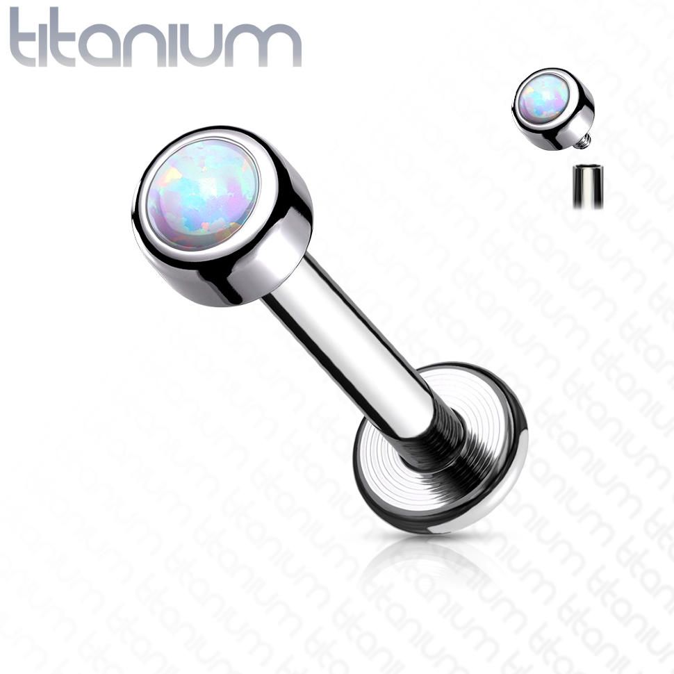 Серьга лабрет из титана для пирсинга губ, хряща уха PiercedFish TIL19 с опалом (Белый)
Серьга лабрет из титана для пирсинга губ, хряща уха PiercedFish TIL19 с опалом (Белый)