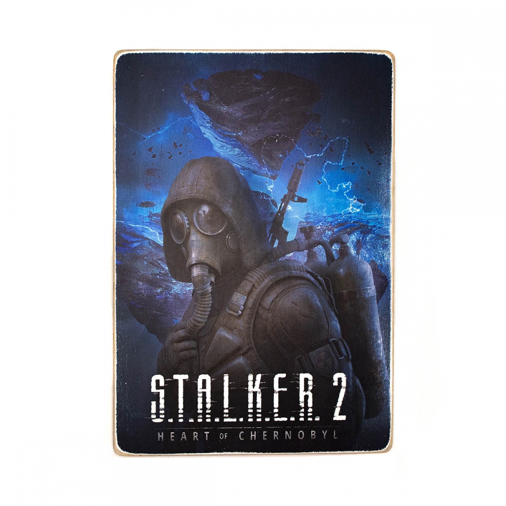 Деревянный постер Видеоигры S.T.A.L.K.E.R. 2: Сердце Чернобыля. Артовый Сталкер на синем фоне. Вертикальный А1
Деревянный постер Видеоигры S.T.A.L.K.E.R. 2: Сердце Чернобыля. Артовый Сталкер на синем фоне. Вертикальный А1