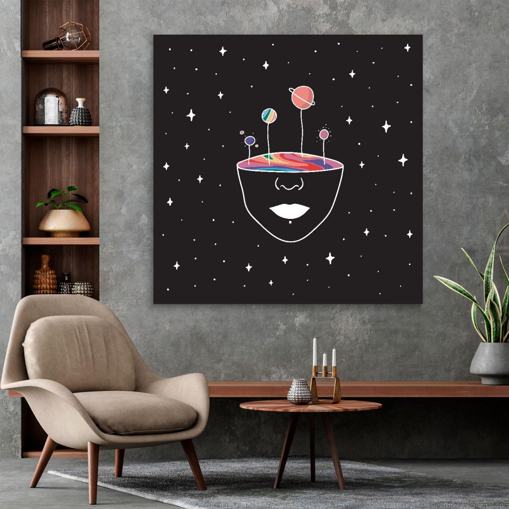 Картина на холсте Psy Art Rainbow Planets In The Space 50х65 см. 
Картина на холсте Psy Art Rainbow Planets In The Space 50х65 см.