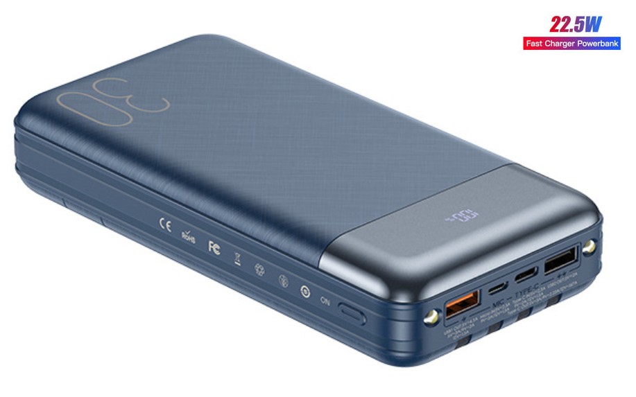 Павербанк Remax 30000 mAh 22.5W Quick Charge LED Power Bank |2xUSB/1xType-C, PD/QC, 20W, 3A|
Павербанк Remax 30000 mAh 22.5W Quick Charge LED Power Bank |2xUSB/1xType-C, PD/QC, 20W, 3A|